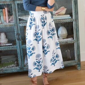 Marea by Liz Joy ikat floral maxi midi skirt.